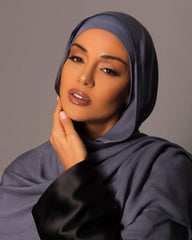 Premium Modal Hijab with matching under cap set – Ash Slate - Hals and Sals Premium Modal Hijab with matching under cap set – Ash Slate - Hals and Sals
