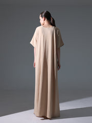 Crepe Abaya Inner Slip Dress - Neutral Beige Crepe Abaya Inner Slip Dress - Neutral Beige
