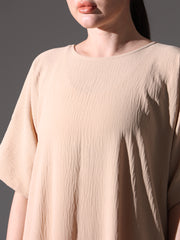 Crepe Abaya Inner Slip Dress - Neutral Beige Crepe Abaya Inner Slip Dress - Neutral Beige