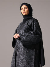 Midnight Black metallic Abaya - Hals and Sals