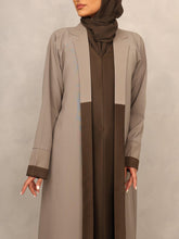 Taupe – Olive Edge Abaya set - Hals and Sals