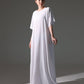 Crepe Abaya Inner Slip Dress - Elegant White - Hals and Sals