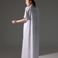 Crepe Abaya Inner Slip Dress - Elegant White - Hals and Sals