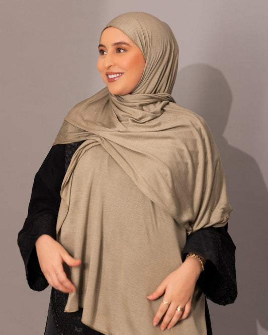 Premium Jersey Hijab - Sage Taupe - Hals and Sals