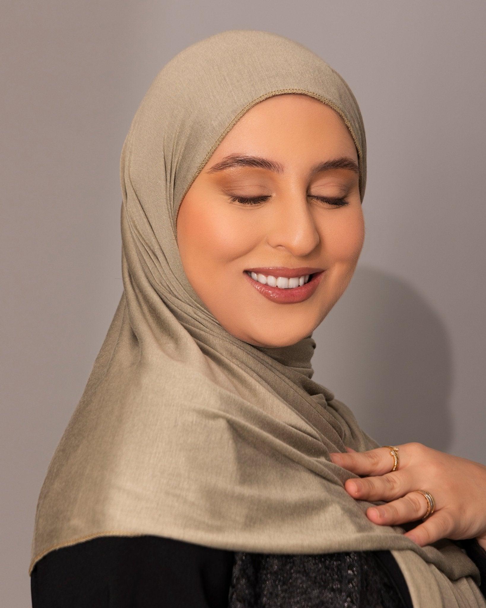 Premium Jersey Hijab - Sage Taupe - Hals and Sals