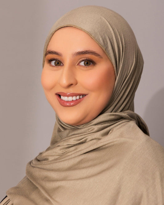 Premium Jersey Hijab - Sage Taupe - Hals and Sals