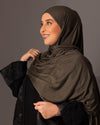 Premium Jersey Hijab - Taupe Green - Hals and Sals