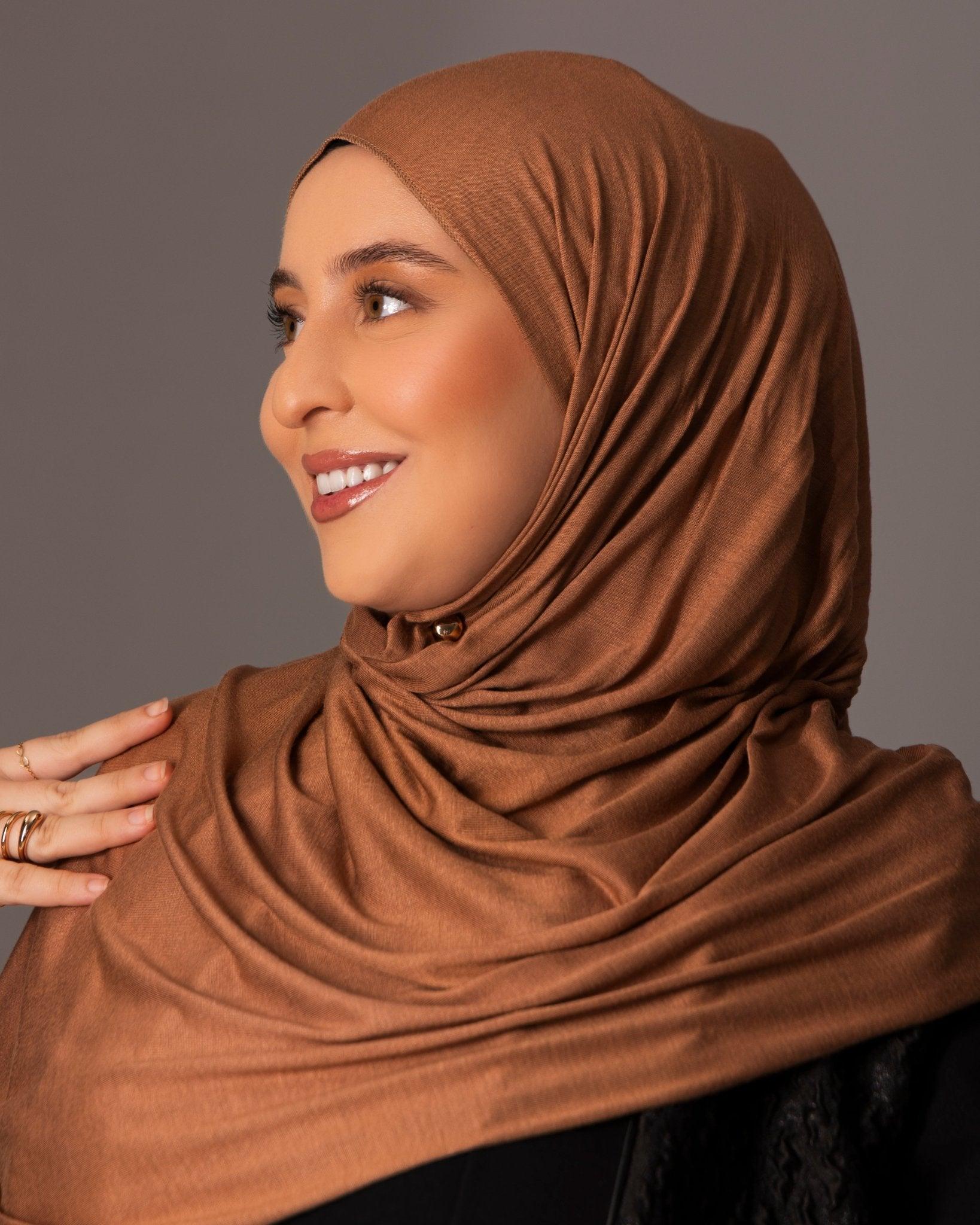 Premium Jersey Hijab - Warm Caramel - Hals and Sals