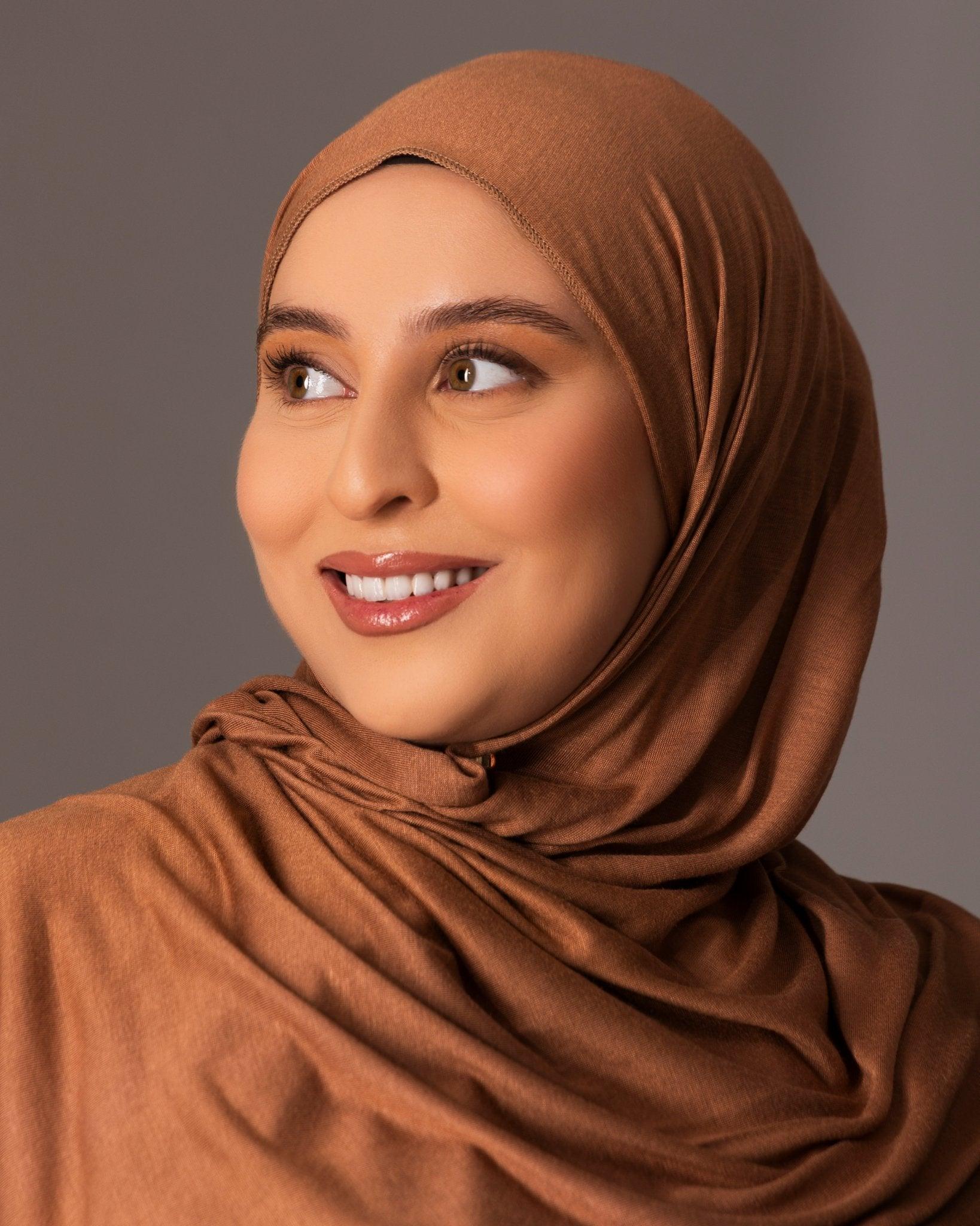 Premium Jersey Hijab - Warm Caramel - Hals and Sals