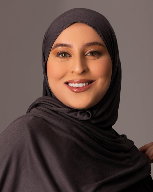 Premium Jersey Hijab – Charcoal - Hals and Sals