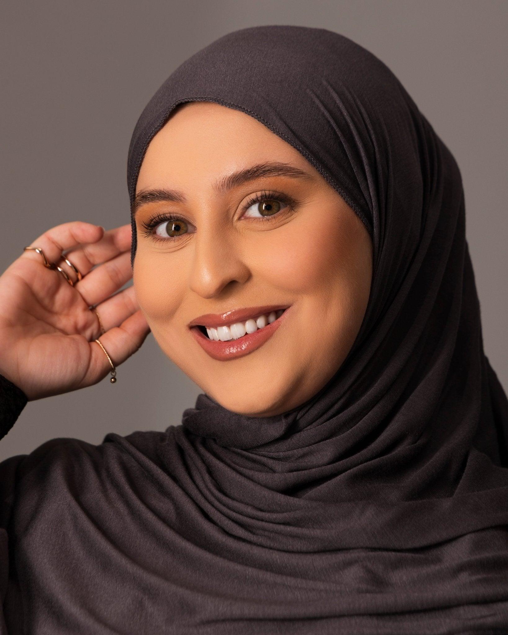 Premium Jersey Hijab – Charcoal - Hals and Sals