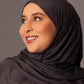 Premium Jersey Hijab – Charcoal - Hals and Sals