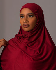 Premium Jersey Hijab – Ruby - Hals and Sals