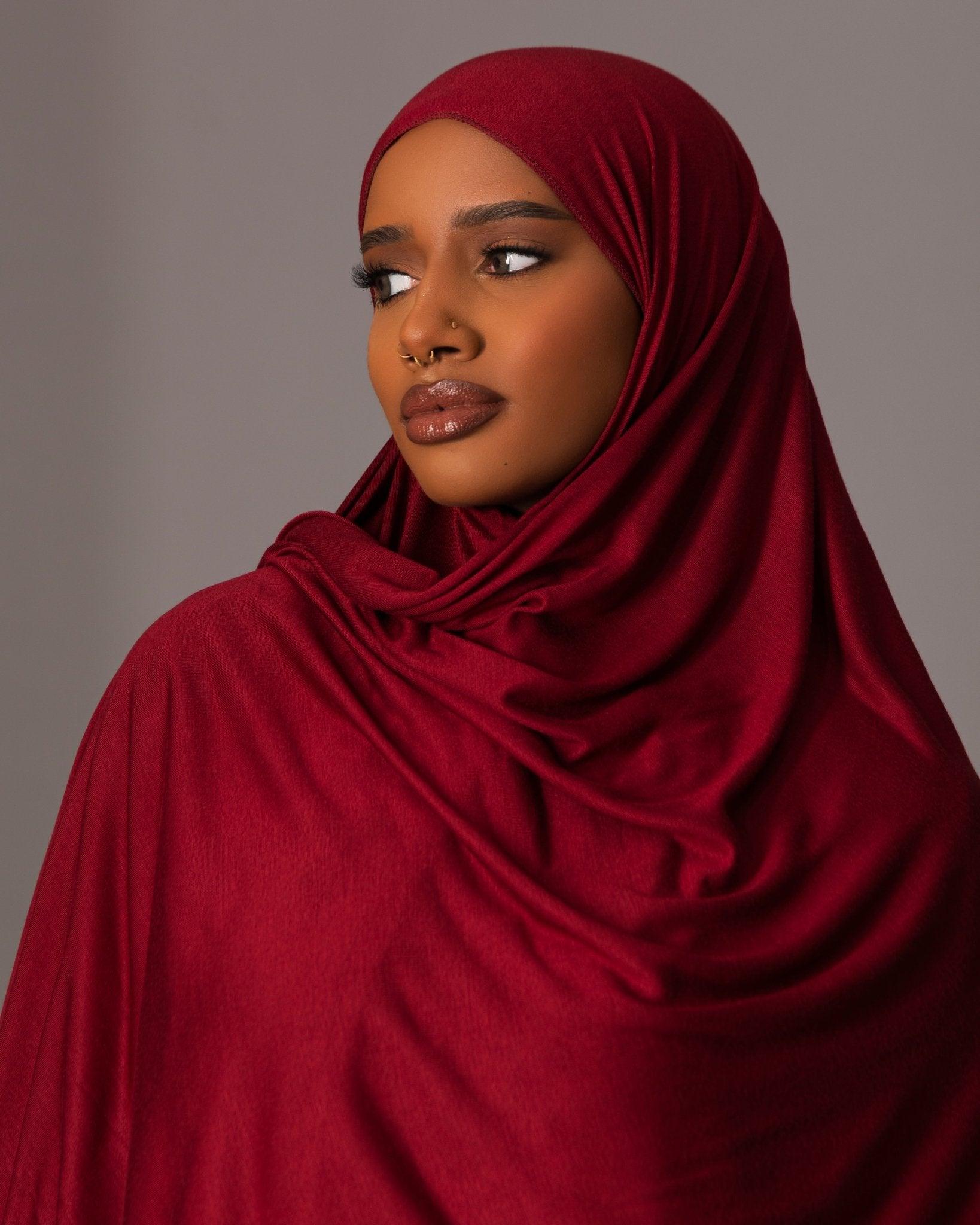 Premium Jersey Hijab – Ruby - Hals and Sals