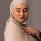 Premium Jersey Hijab – Sandstone - Hals and Sals