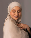 Premium Jersey Hijab – Sandstone - Hals and Sals