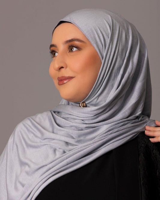 Premium Jersey Hijab – Slate blue - Hals and Sals