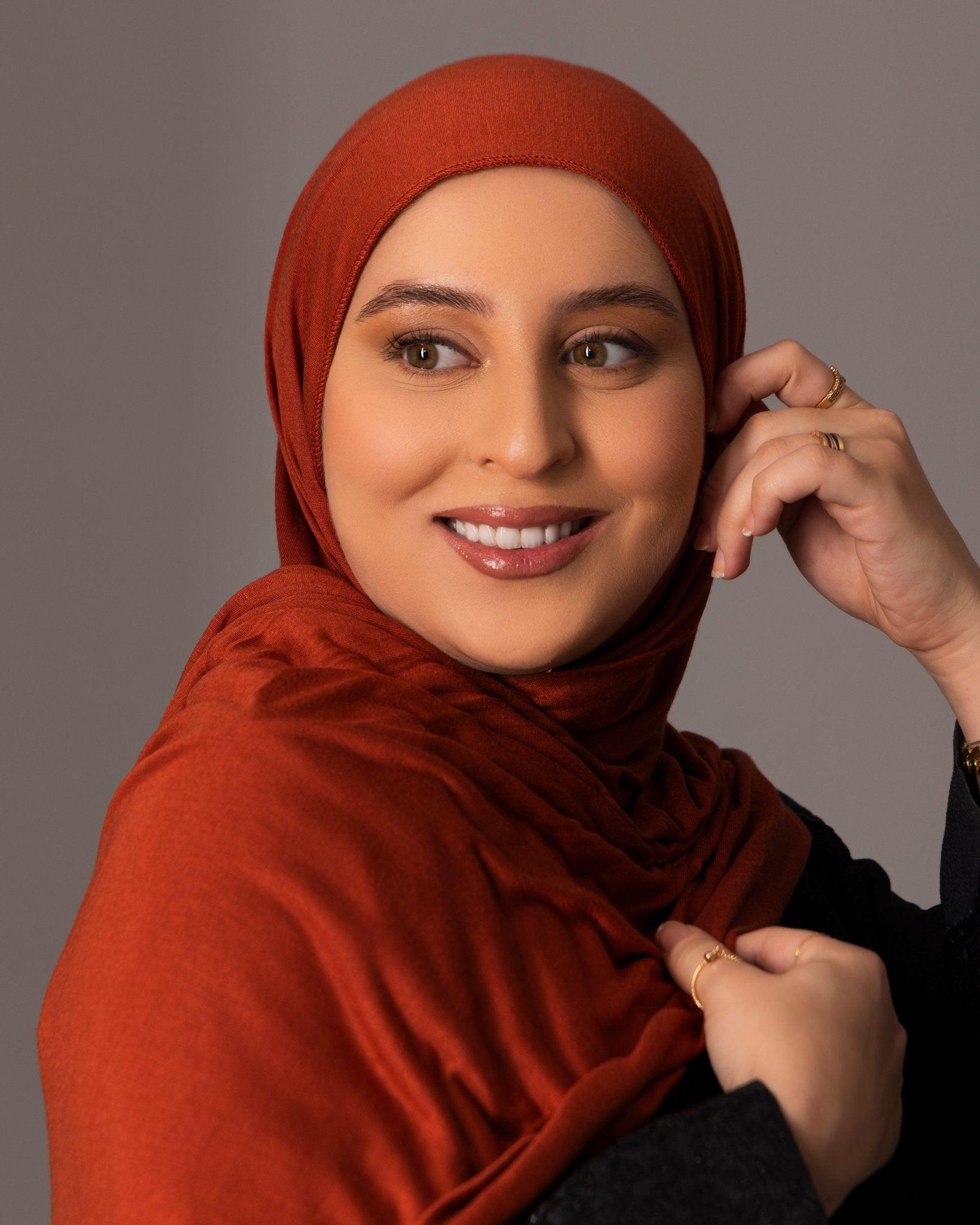 Premium Jersey Hijab – Terracotta - Hals and Sals