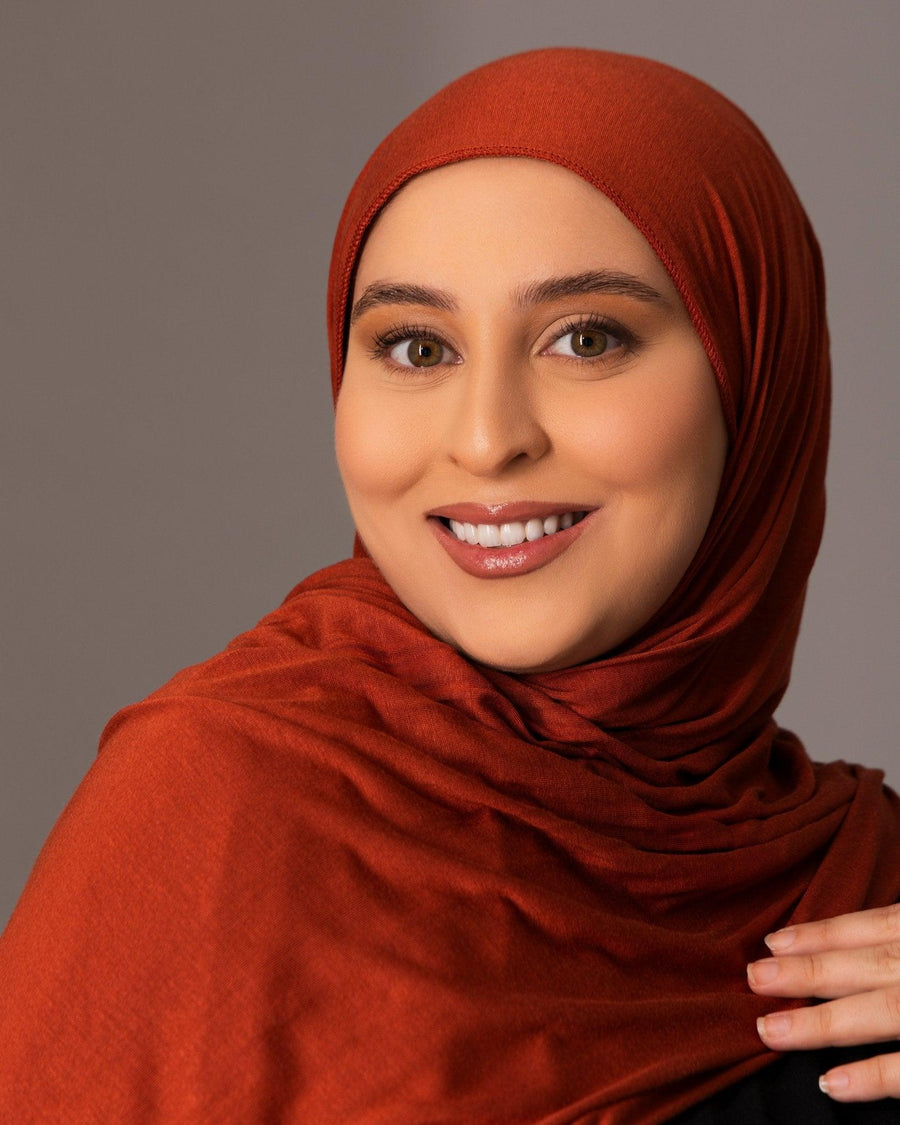 Premium Jersey Hijab – Terracotta - Hals and Sals