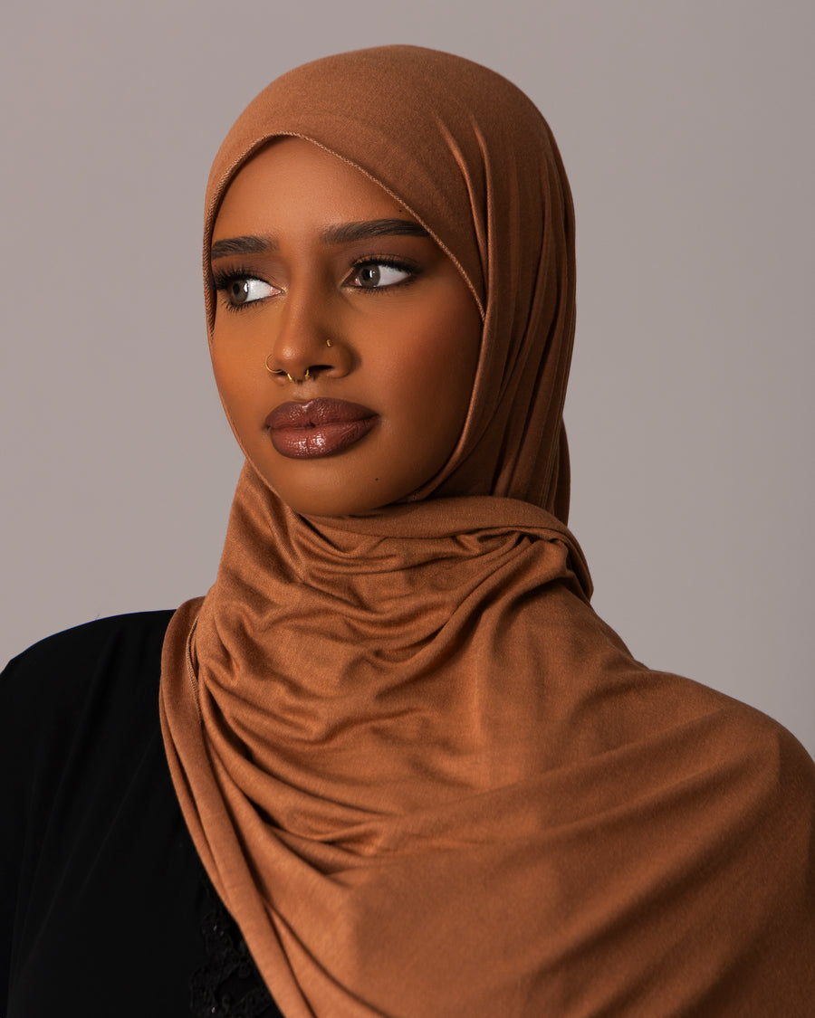 Premium Jersey Hijab – Chestnut