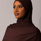 Premium Jersey Hijab – Espresso - Hals and Sals