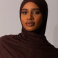 Premium Jersey Hijab – Espresso - Hals and Sals