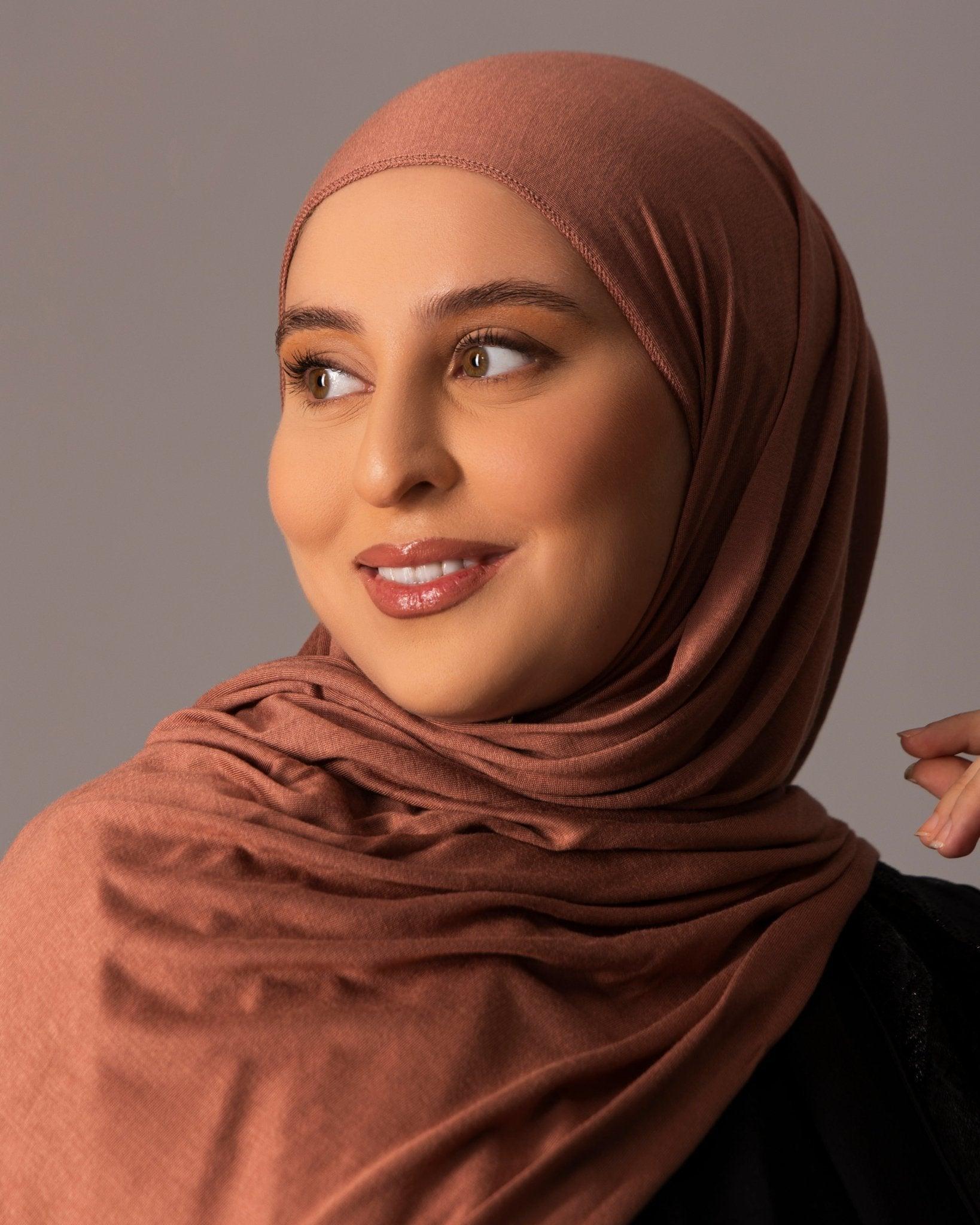 Premium Jersey Hijab – Dusky Cocoa - Hals and Sals