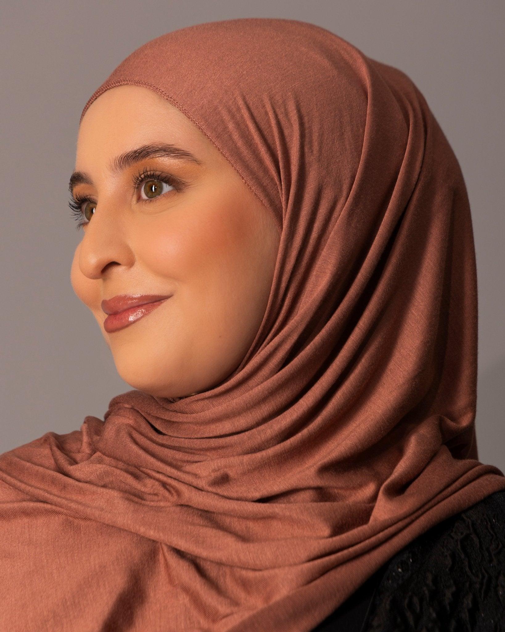 Premium Jersey Hijab – Dusky Cocoa - Hals and Sals