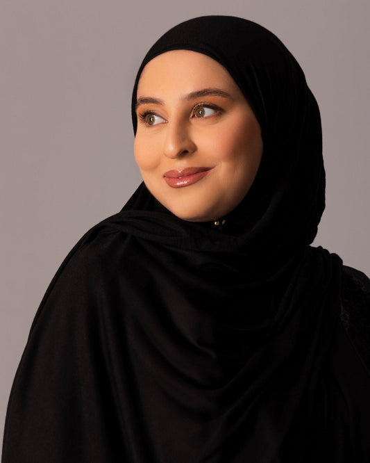 Premium Jersey Hijab – Black - Hals and Sals