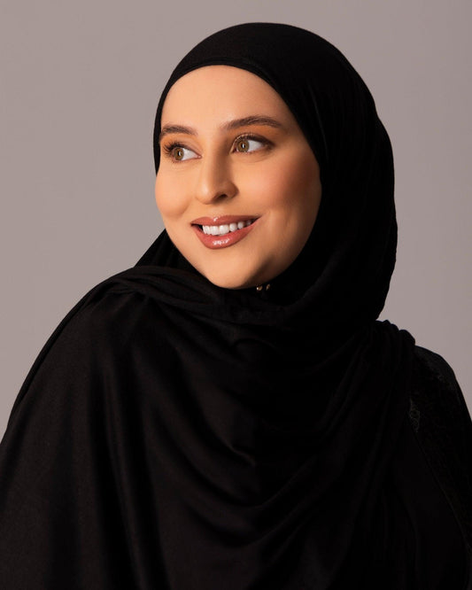 Premium Jersey Hijab – Black - Hals and Sals
