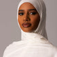 Premium Jersey Hijab – Ivory White - Hals and Sals