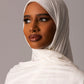 Premium Jersey Hijab – Ivory White - Hals and Sals
