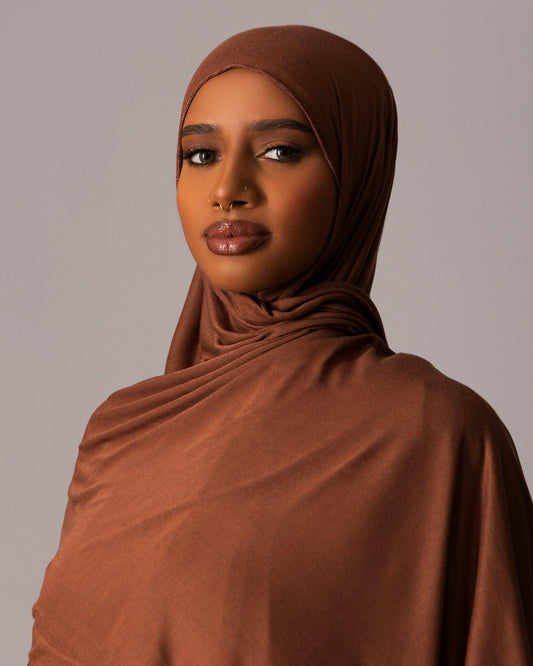 Premium Jersey Hijab – Sienna Bronze - Hals and Sals