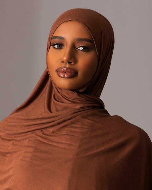 Premium Jersey Hijab – Sienna Bronze - Hals and Sals
