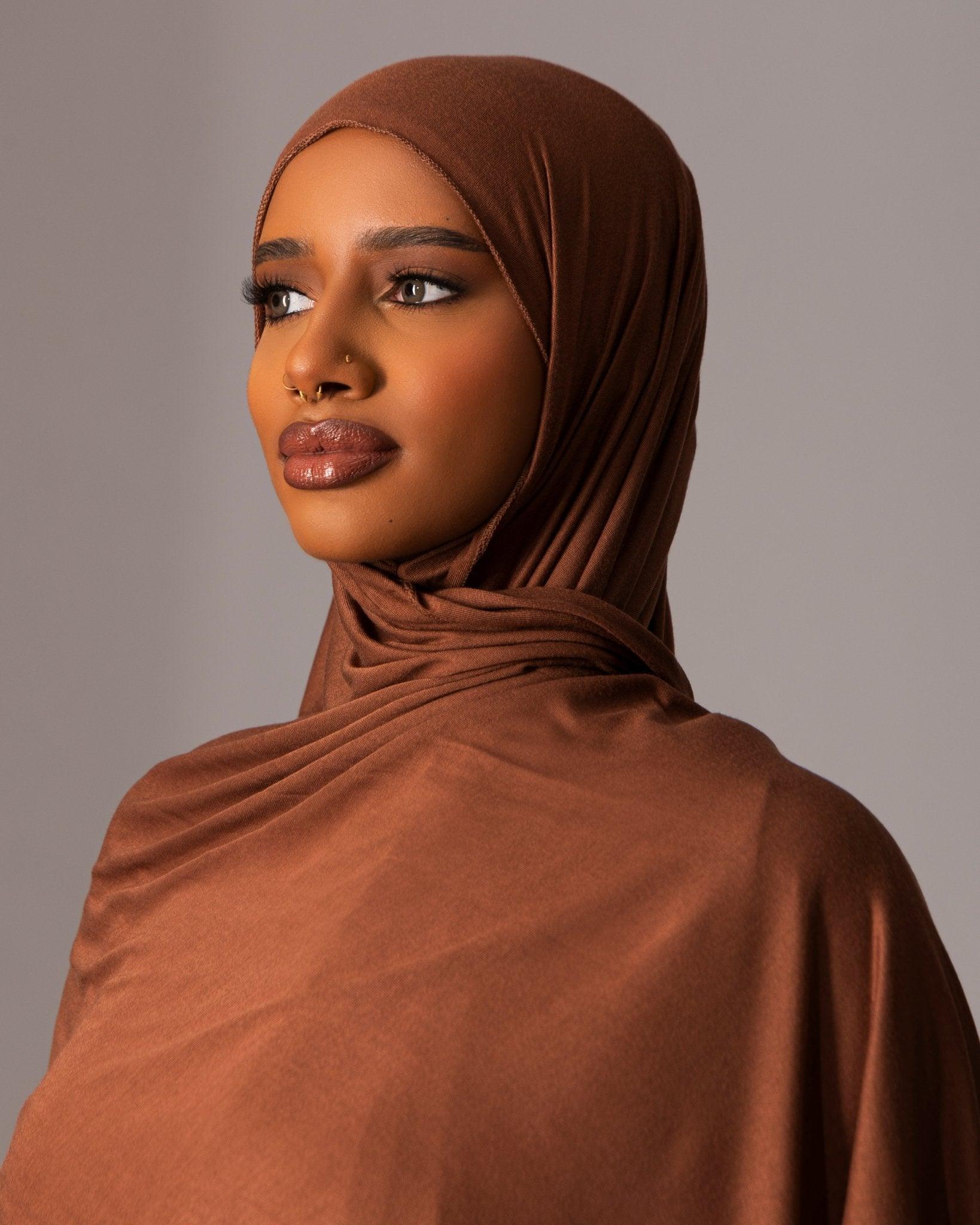 Premium Jersey Hijab – Sienna Bronze - Hals and Sals
