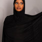 Premium oversize Jersey Hijab – Black - Hals and Sals