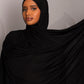 Premium oversize Jersey Hijab – Black - Hals and Sals