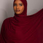 Premium oversize Jersey Hijab - Garnet - Hals and Sals