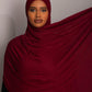Premium oversize Jersey Hijab - Garnet - Hals and Sals