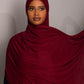 Premium oversize Jersey Hijab - Garnet - Hals and Sals