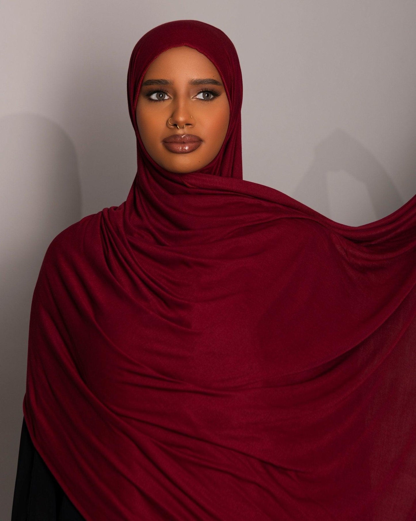 Premium oversize Jersey Hijab - Garnet - Hals and Sals