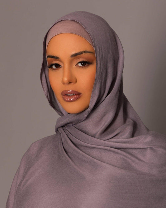 Premium Modal Hijab with matching under cap set - Dusky Lavender - Hals and Sals