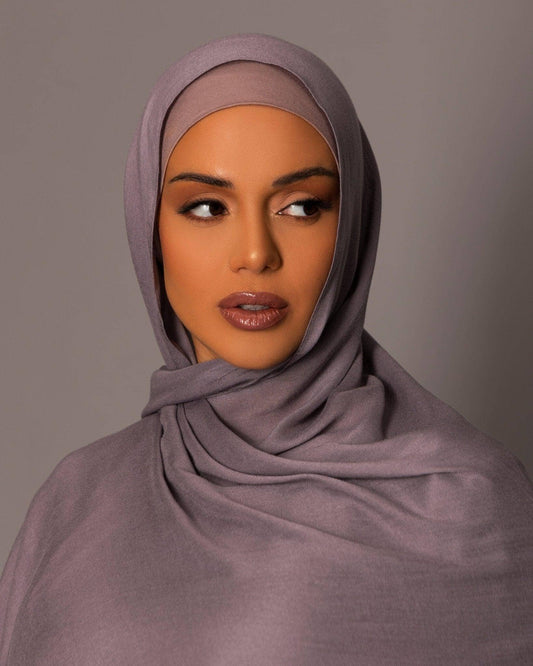 Premium Modal Hijab with matching under cap set - Dusky Lavender - Hals and Sals