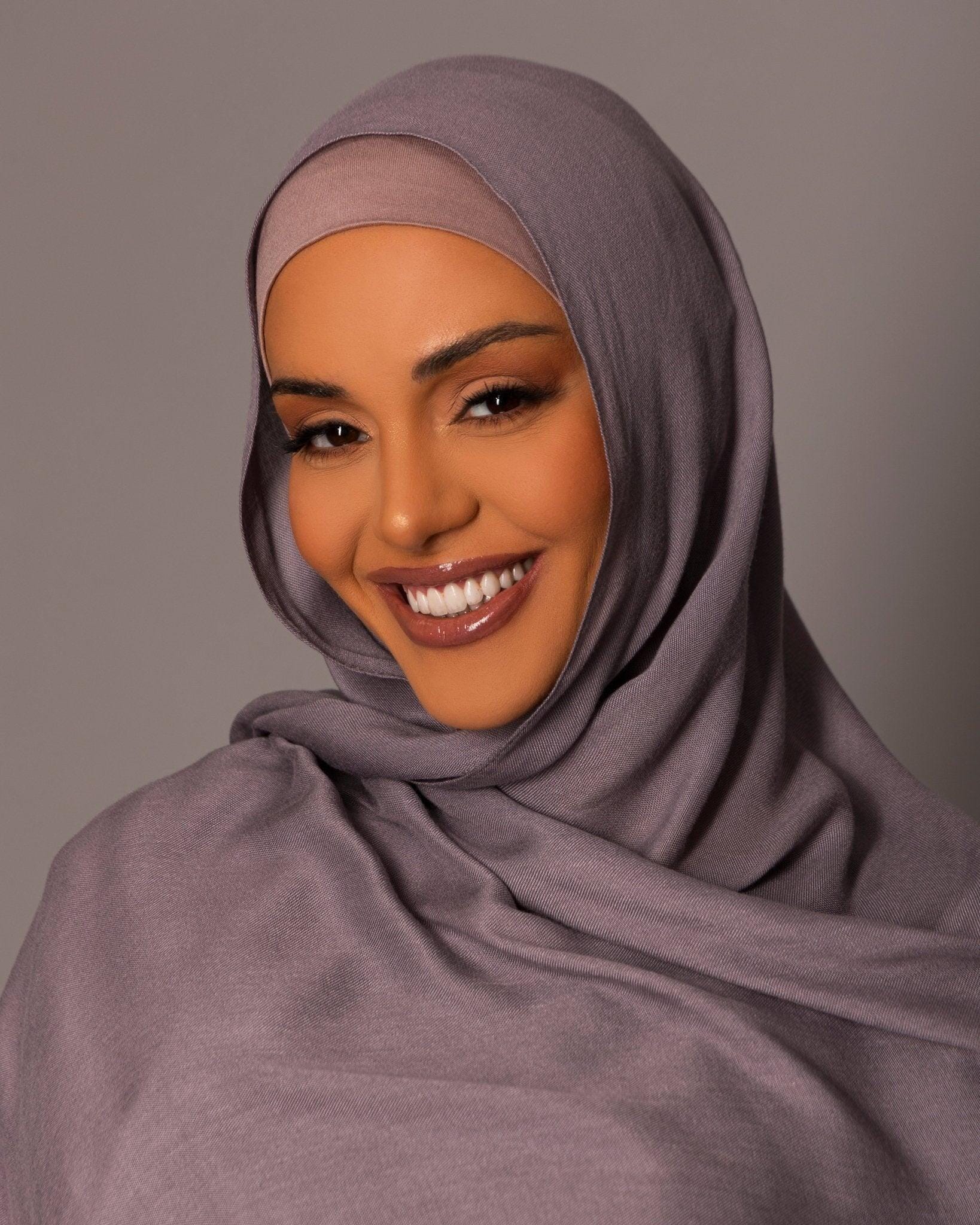 Premium Modal Hijab with matching under cap set - Dusky Lavender - Hals and Sals