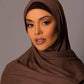 Premium Modal Hijab with matching under cap set - Truffle - Hals and Sals