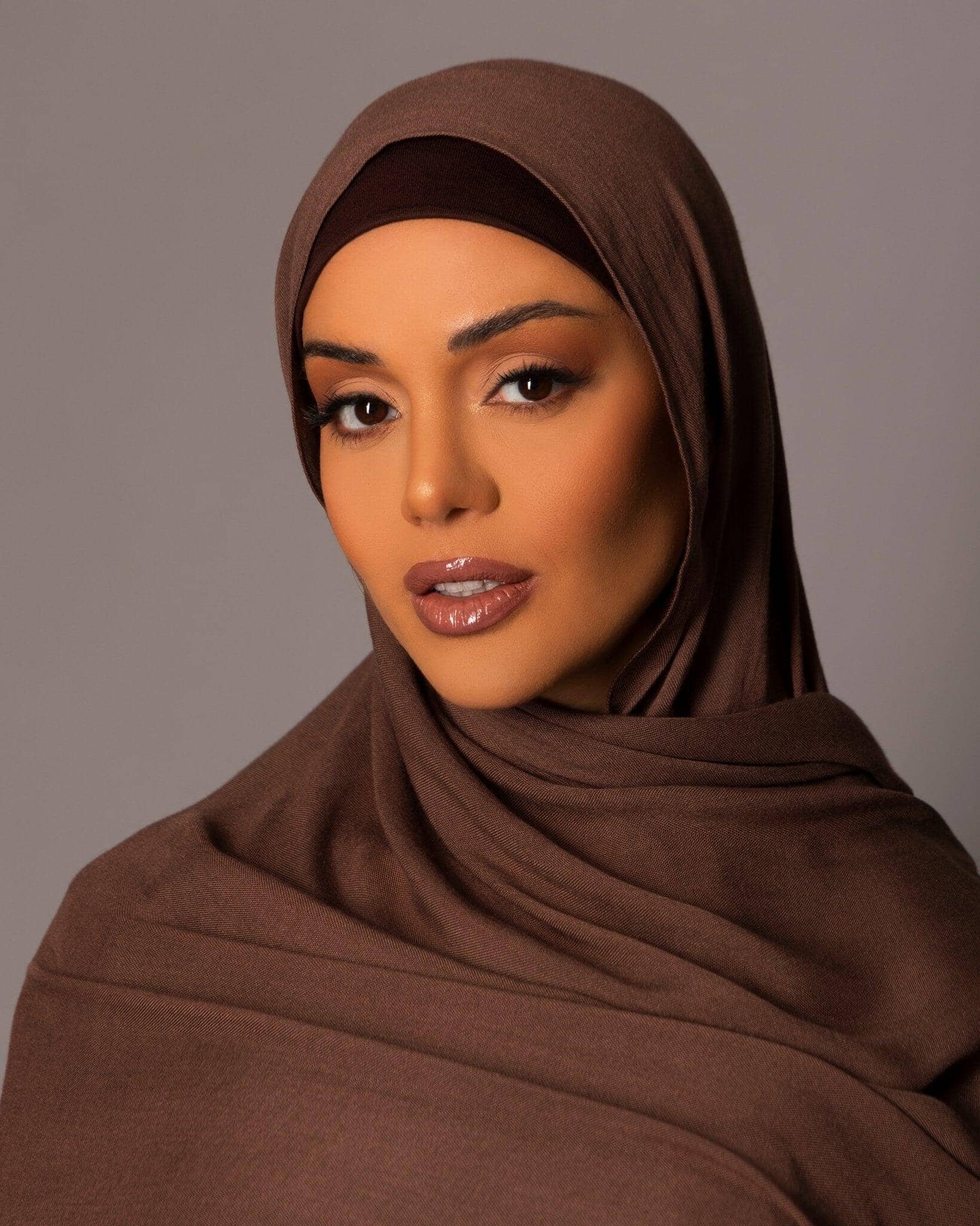 Premium Modal Hijab with matching under cap set - Truffle - Hals and Sals