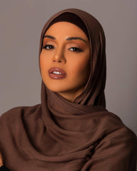 Premium Modal Hijab with matching under cap set - Truffle - Hals and Sals