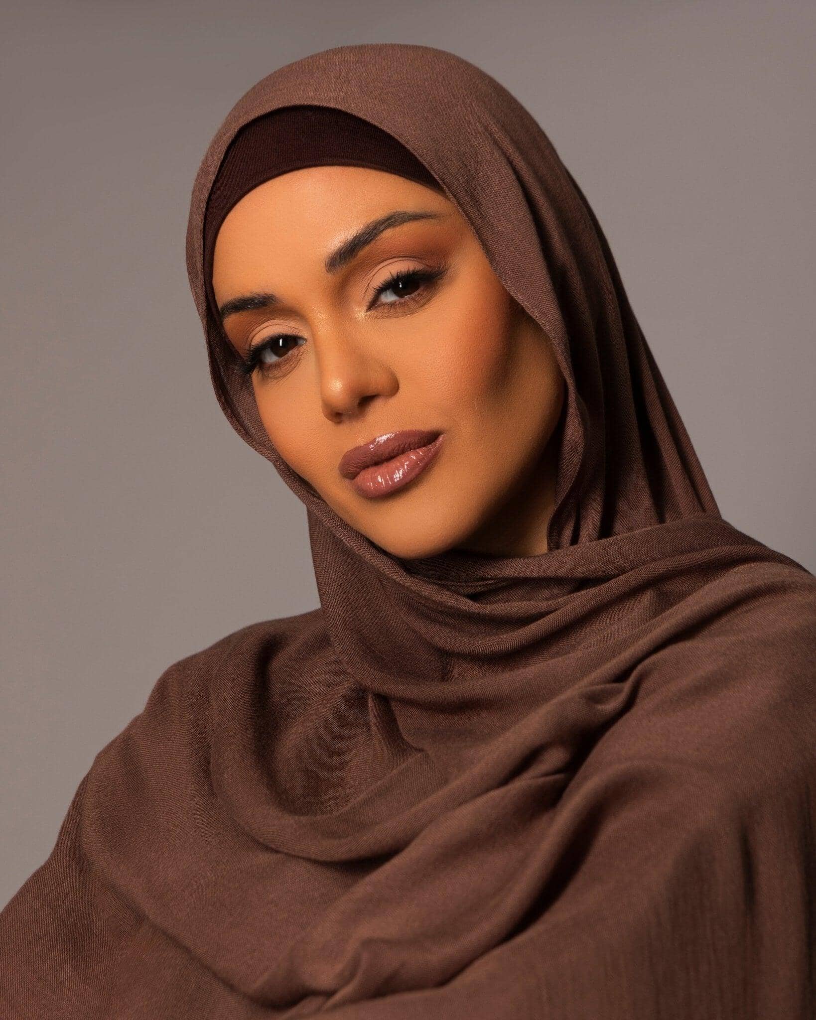 Premium Modal Hijab with matching under cap set - Truffle - Hals and Sals