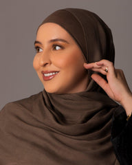 Premium Modal Hijab with matching under cap set – Raw Umber - Hals and Sals
