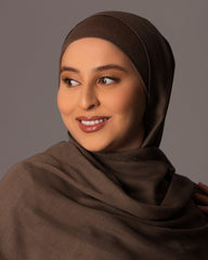 Premium Modal Hijab with matching under cap set – Raw Umber - Hals and Sals